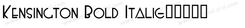 Kensington Bold Italic字体转换